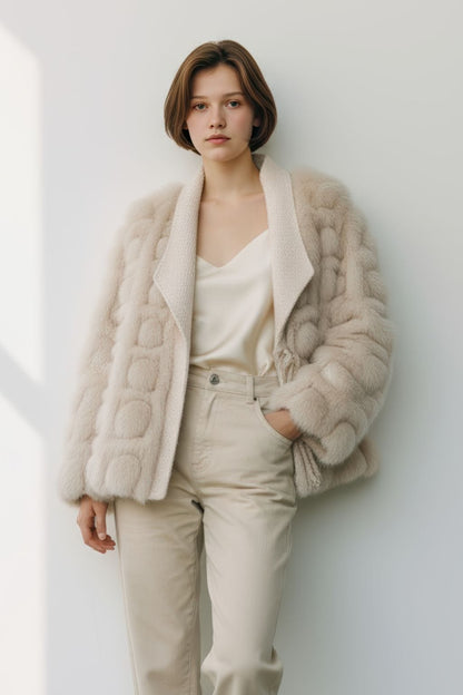 Gilet en fourrure de renard clair Héritage fourrure