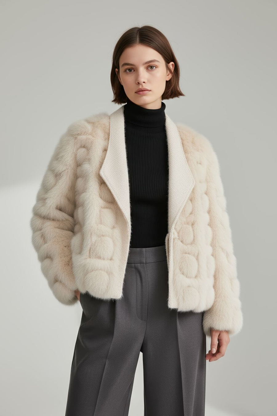 Gilet en fourrure de renard clair Héritage fourrure