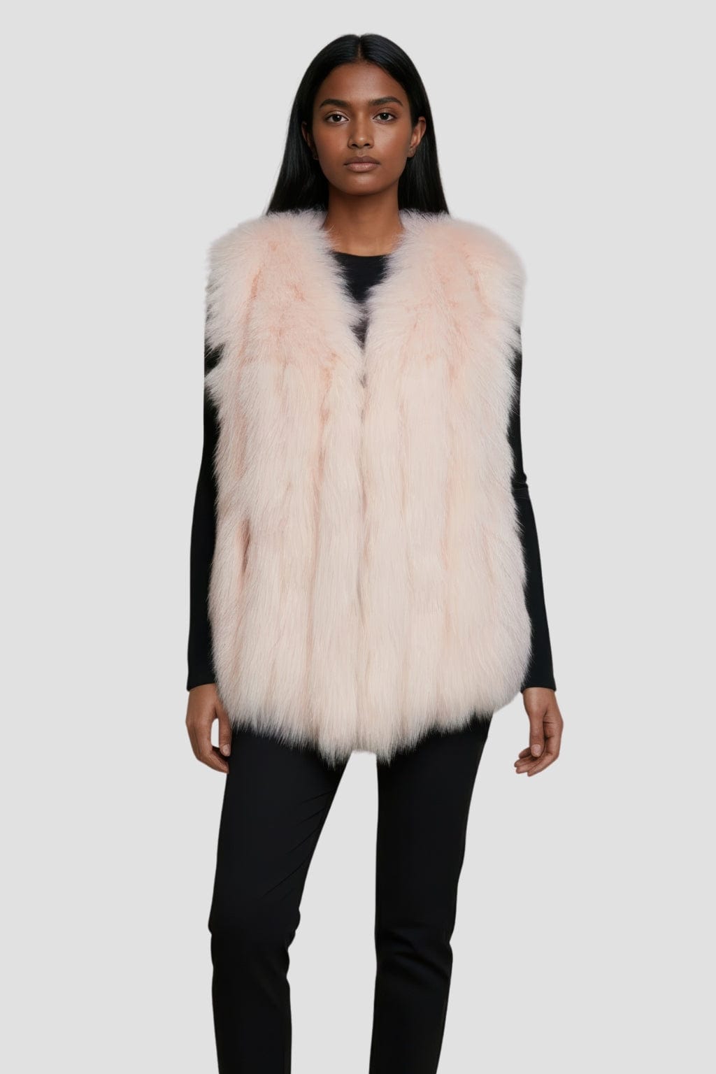 Gilet en fourrure de renard clair Héritage fourrure