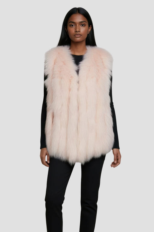 Gilet en fourrure de renard clair Héritage fourrure