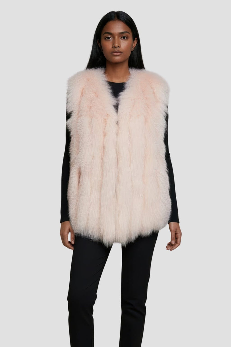 Gilet en fourrure de renard clair Héritage fourrure