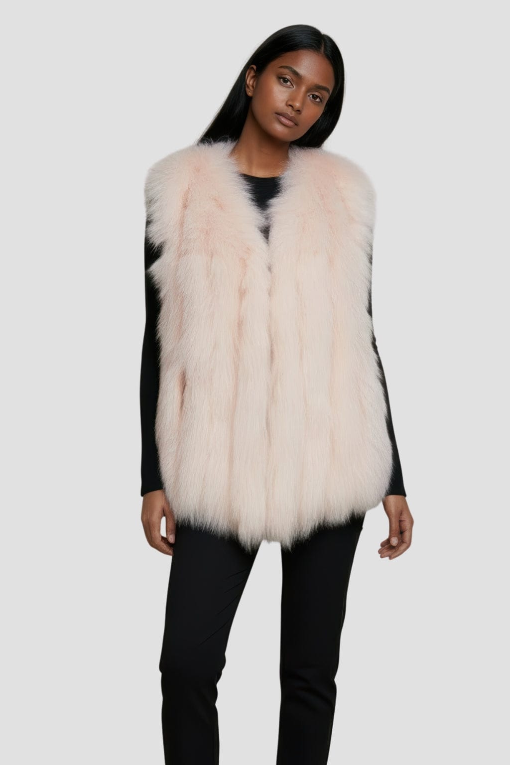 Gilet en fourrure de renard clair Héritage fourrure