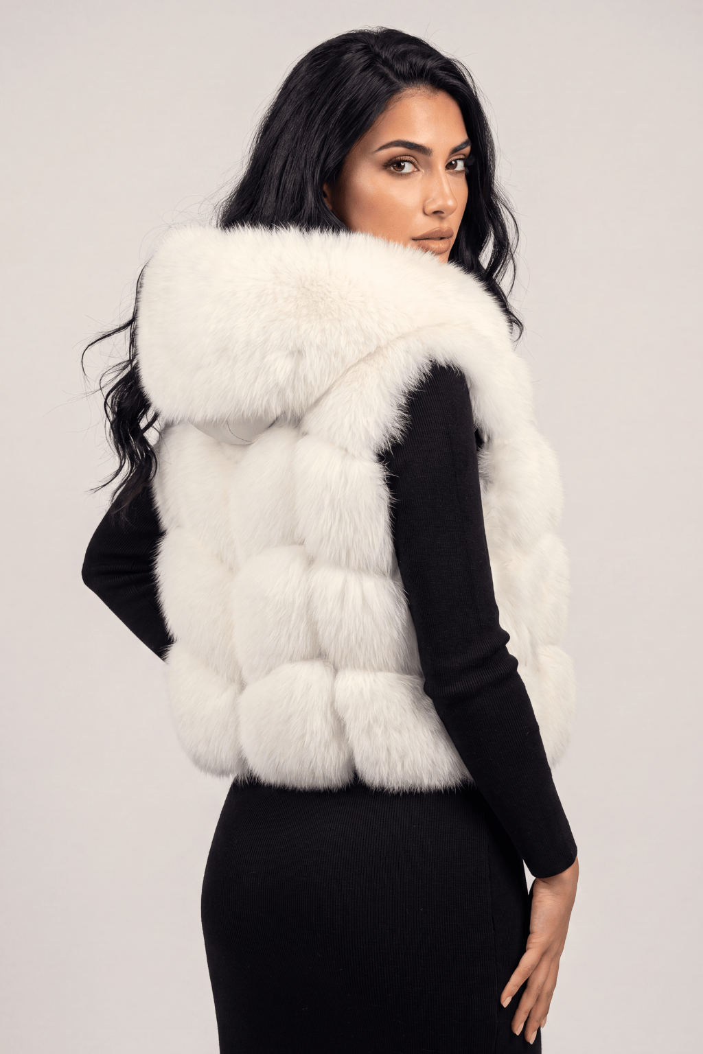 Gilet en fourrure de renard clair Héritage fourrure