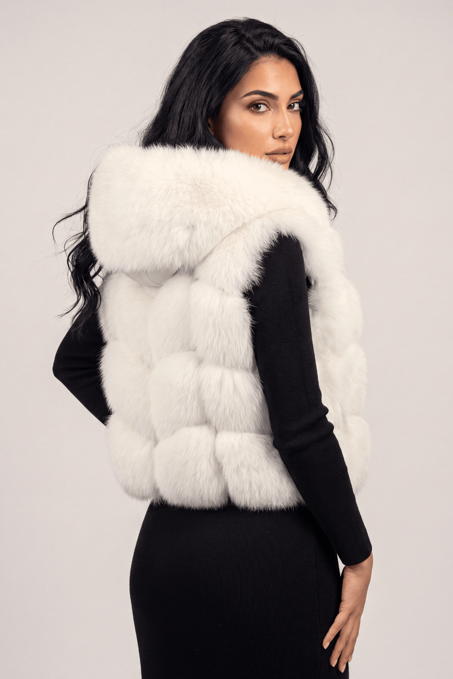 Gilet en fourrure de renard clair Héritage fourrure