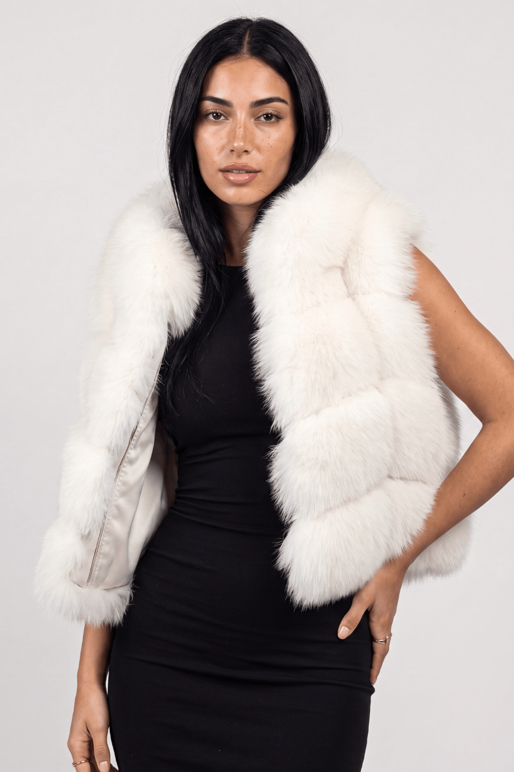 Gilet en fourrure de renard clair Héritage fourrure