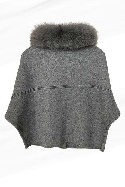 Gilet en fourrure de renard gris Héritage fourrure