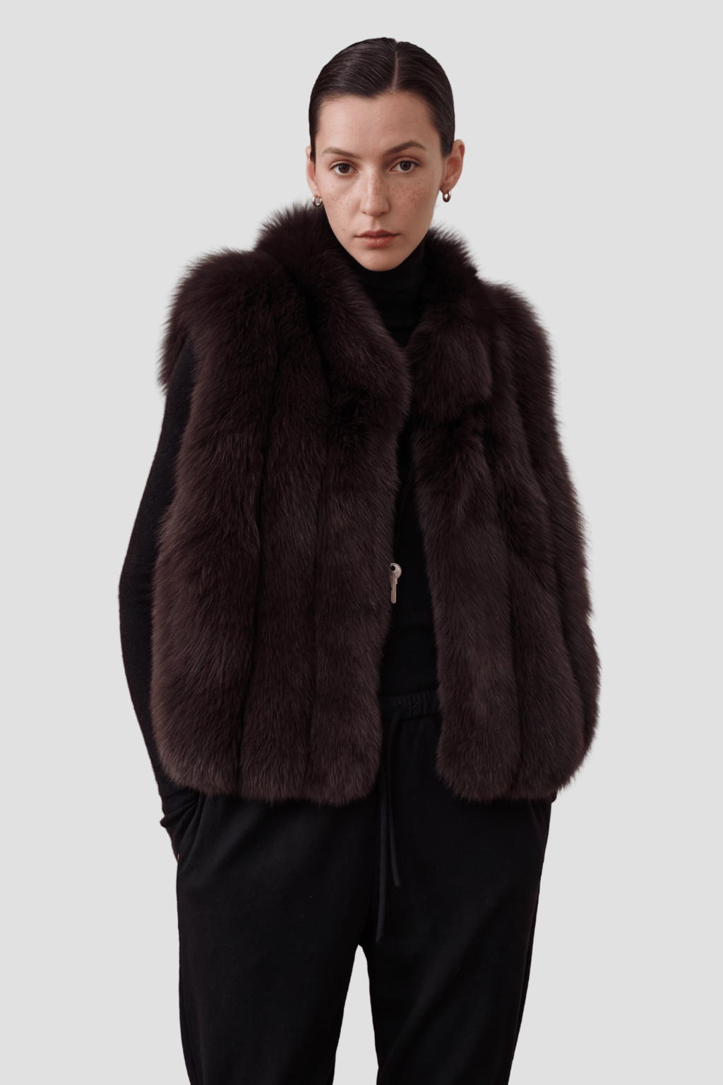 Gilet fourrure femme