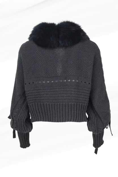 Gilet en fourrure de renard noir Héritage fourrure