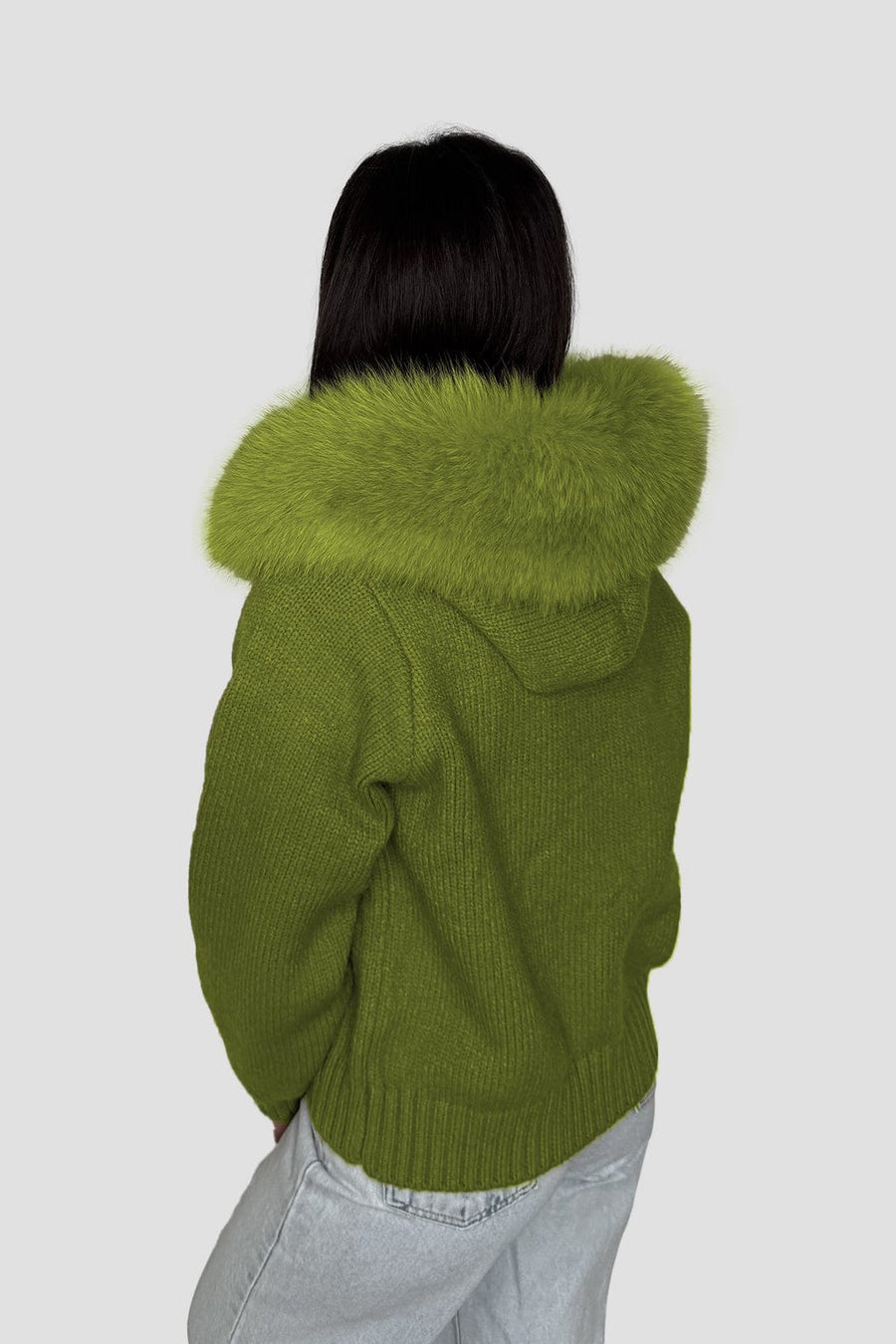 Gilet en fourrure de renard vert Héritage fourrure