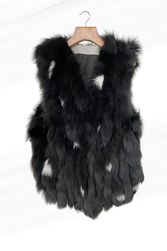 Gilet en fourrure de vison noir Héritage fourrure