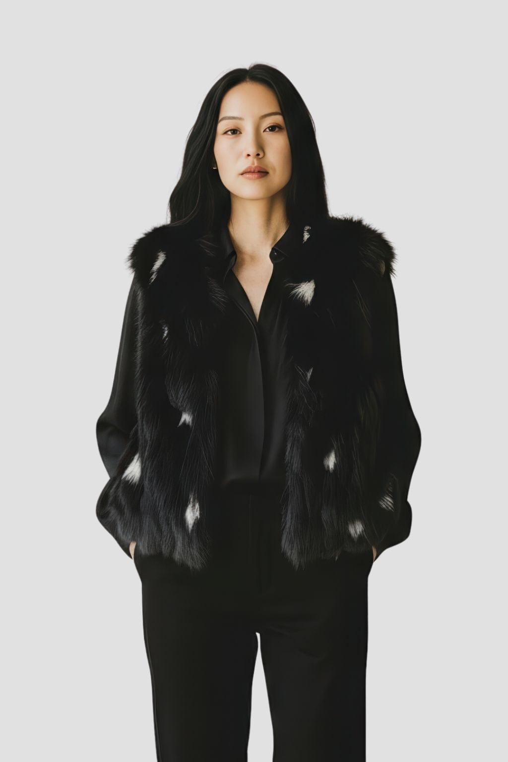 Gilet en fourrure de vison noir Héritage fourrure