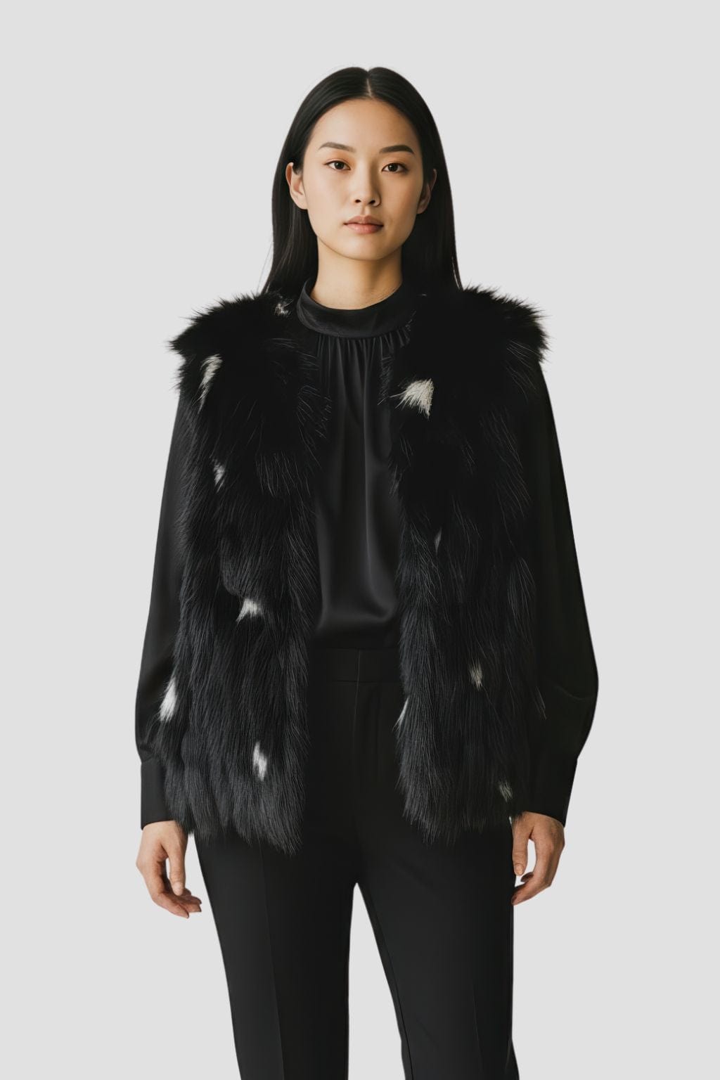 Gilet en fourrure de vison noir Héritage fourrure