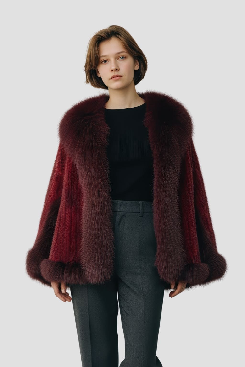Gilet en fourrure de vison rouge Héritage fourrure