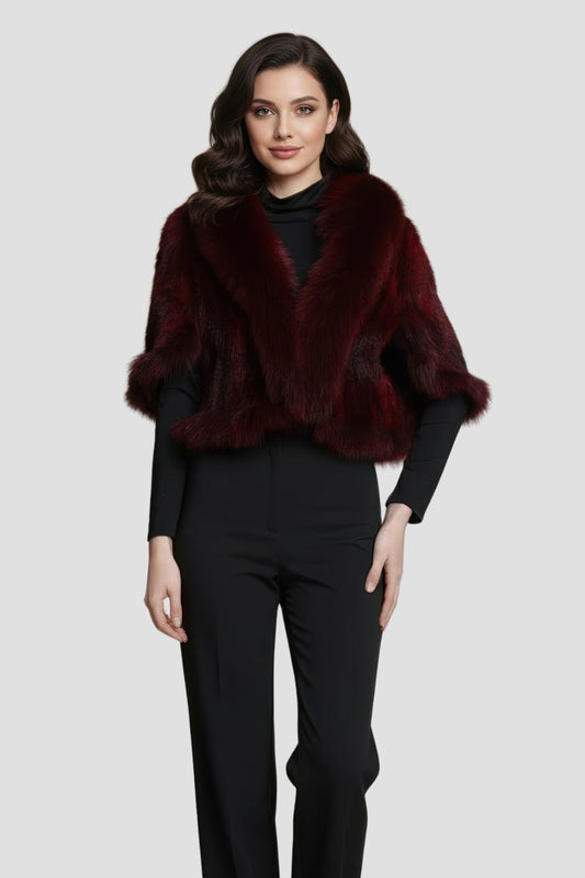 Gilet en fourrure de vison rouge Héritage fourrure