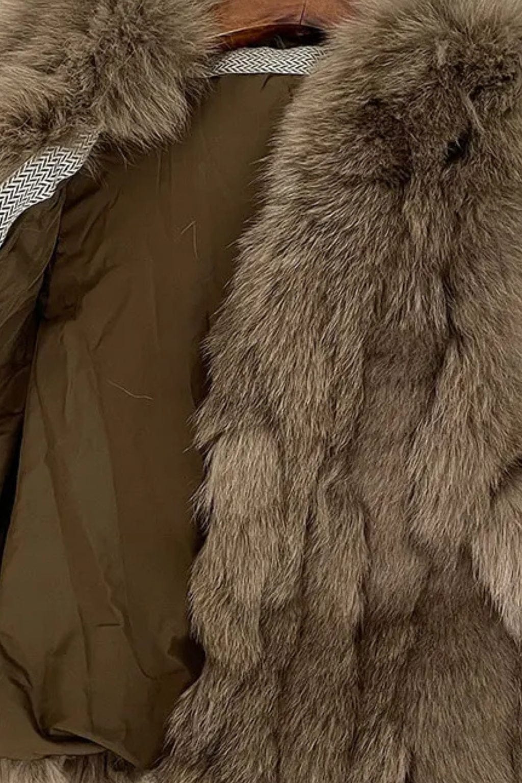 Gilet en fourrure sans manches brun Héritage fourrure