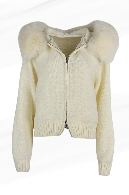Gilet fourrure femme beige Héritage fourrure