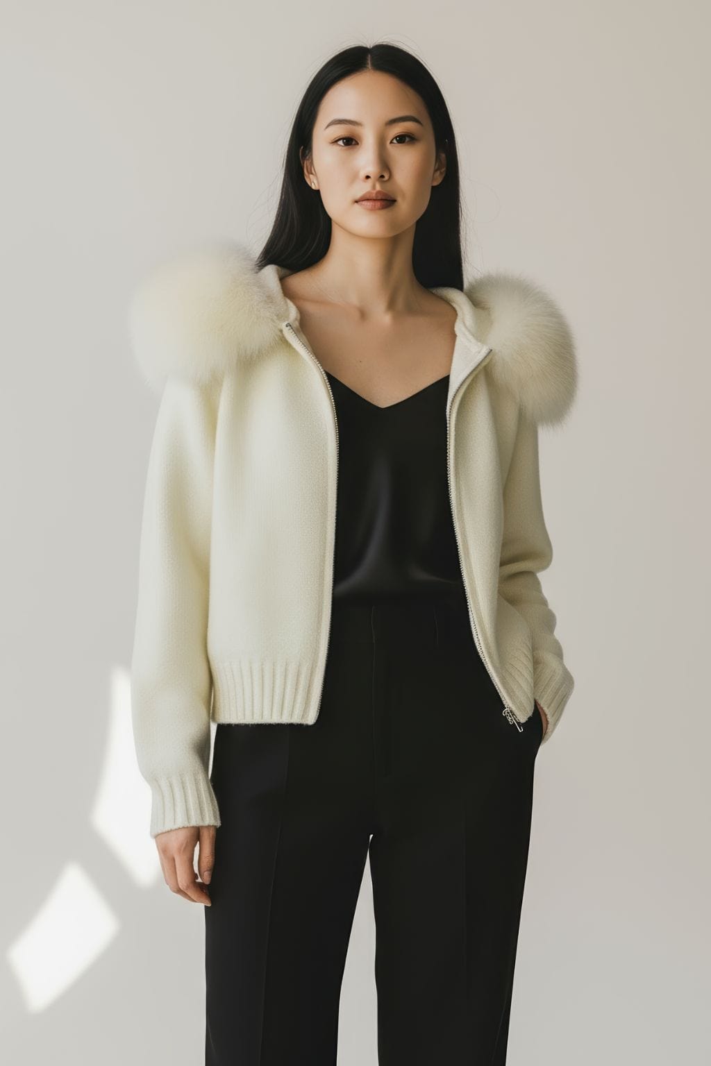 Gilet fourrure femme beige Héritage fourrure