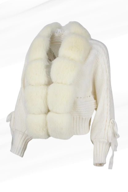 Gilet fourrure femme blanc Héritage fourrure