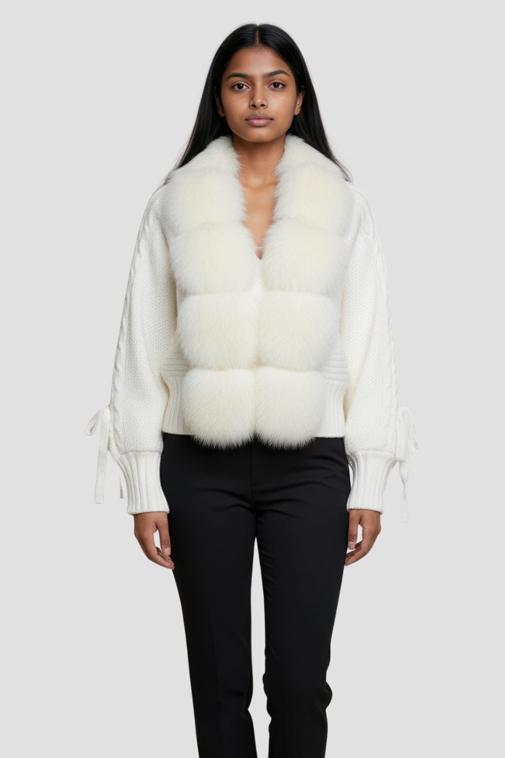 Gilet fourrure femme blanc Héritage fourrure