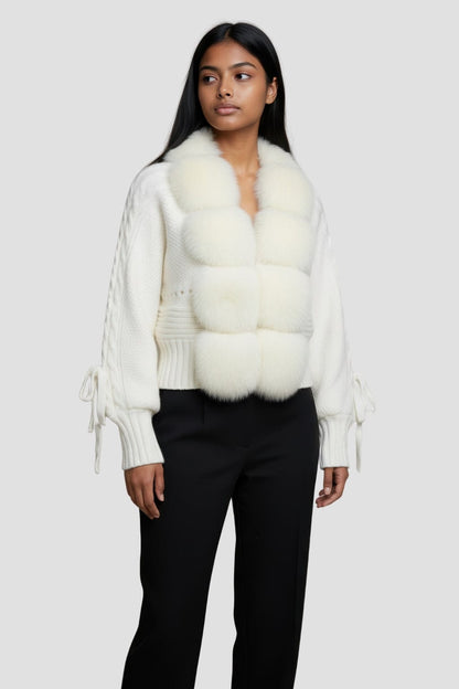 Gilet fourrure femme blanc Héritage fourrure
