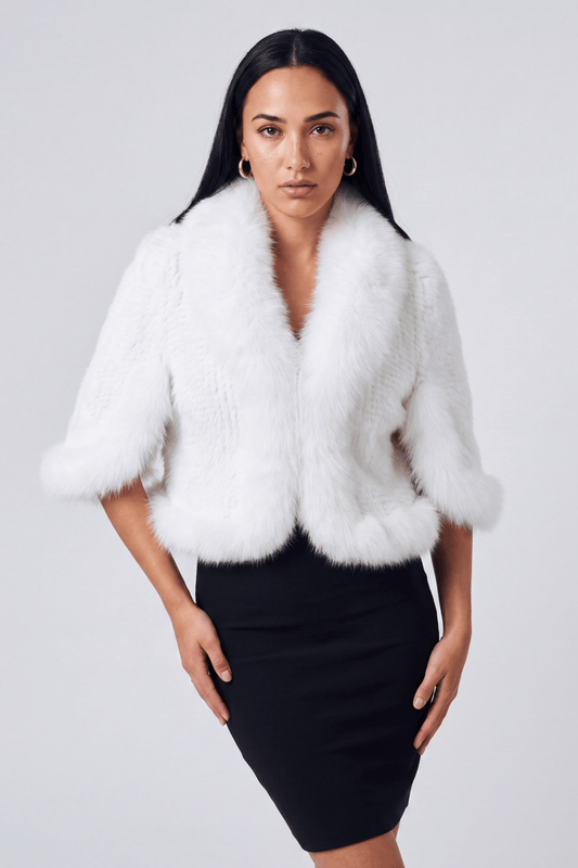 Gilet fourrure femme blanc Héritage fourrure