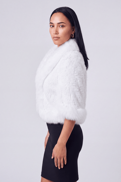 Gilet fourrure femme blanc Héritage fourrure