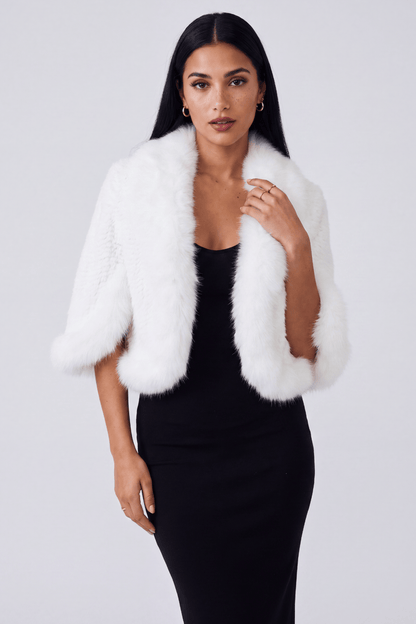 Gilet fourrure femme blanc Héritage fourrure