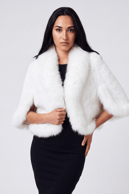 Gilet fourrure femme blanc Héritage fourrure