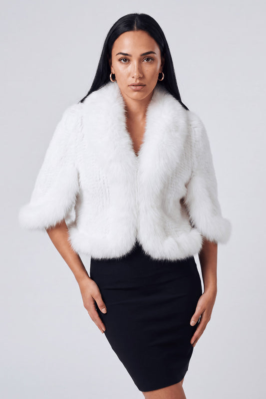Gilet fourrure femme blanc Héritage fourrure