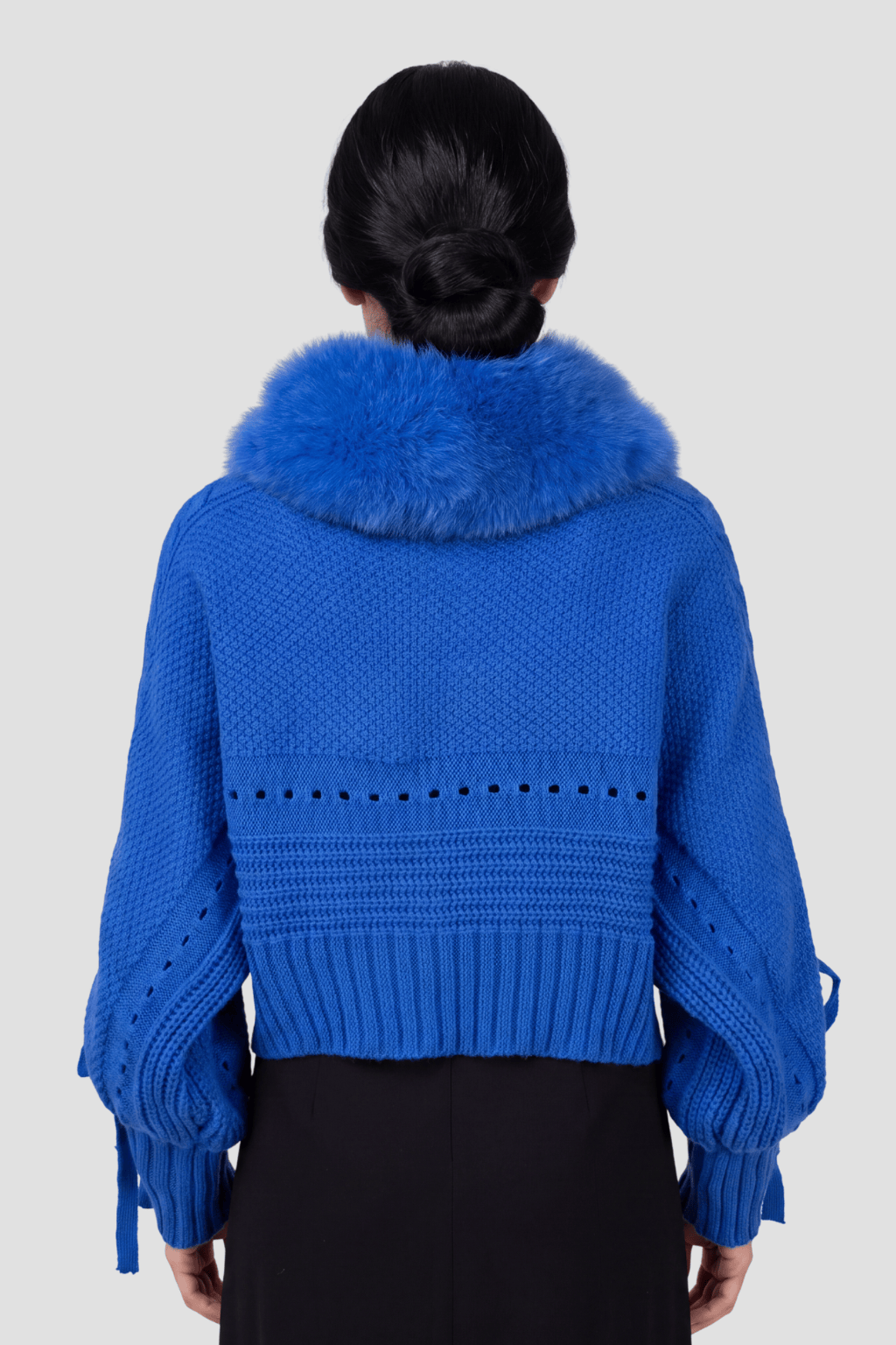 Gilet fourrure femme bleu Héritage fourrure