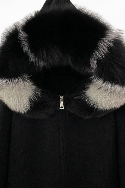 Gilet fourrure femme capuche Héritage fourrure