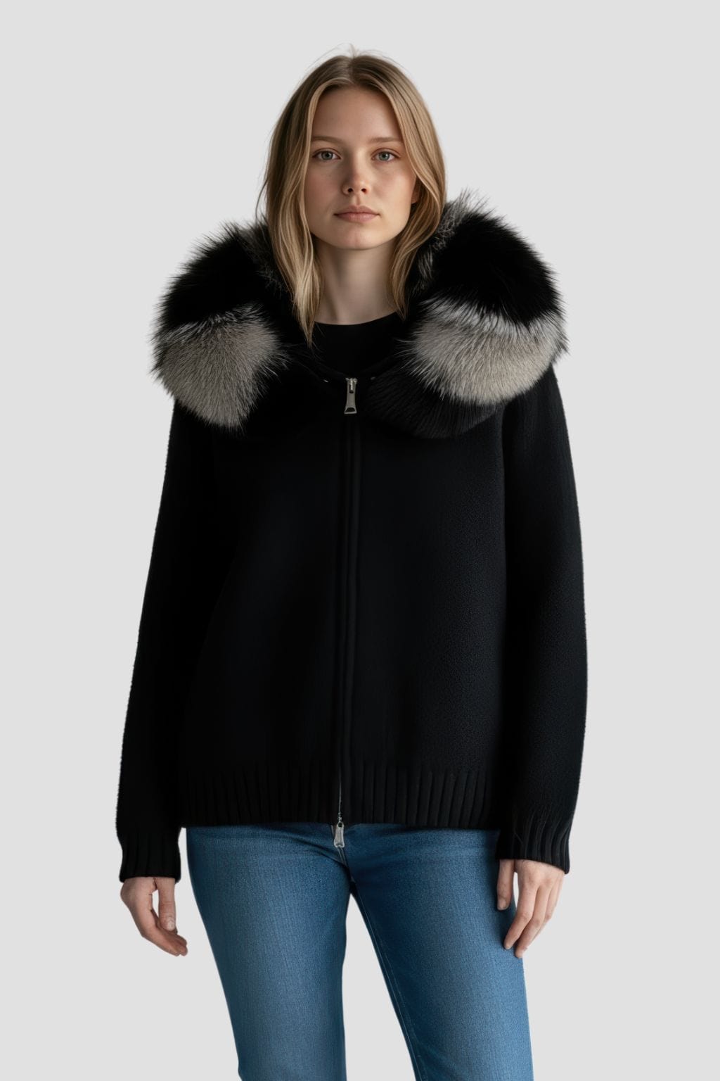 Gilet fourrure femme capuche Héritage fourrure