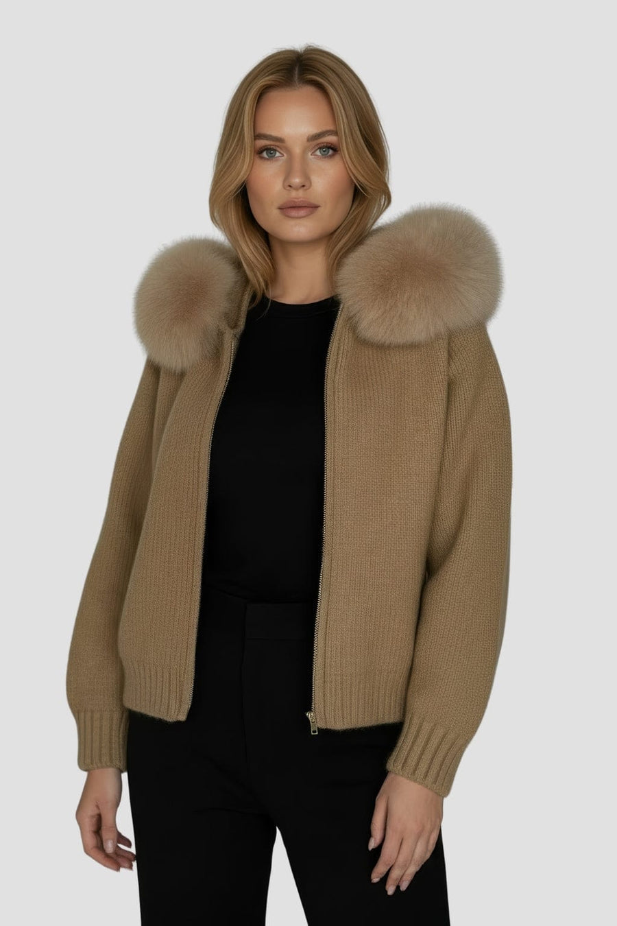 Gilet fourrure femme marron Héritage fourrure