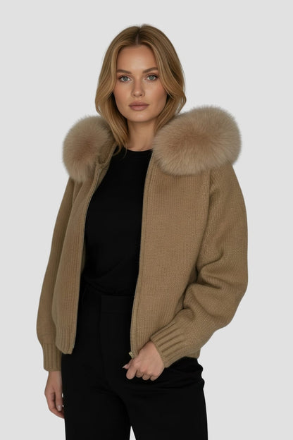 Gilet fourrure femme marron Héritage fourrure