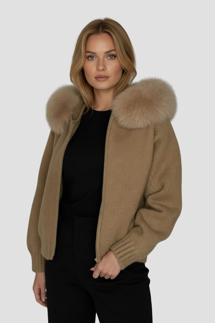 Gilet fourrure femme marron Héritage fourrure