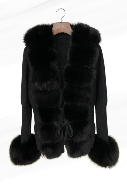 Gilet fourrure femme noir Héritage fourrure