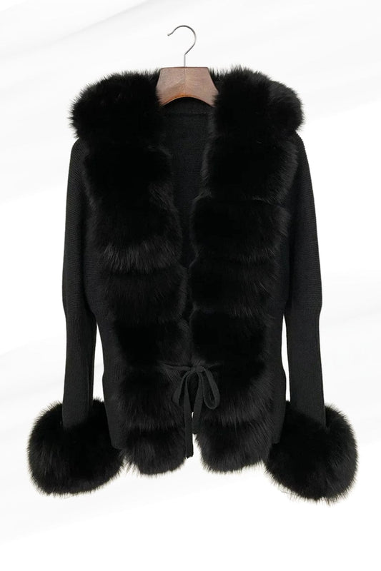 Gilet fourrure femme noir Héritage fourrure