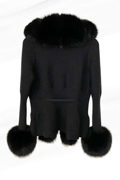 Gilet fourrure femme noir Héritage fourrure