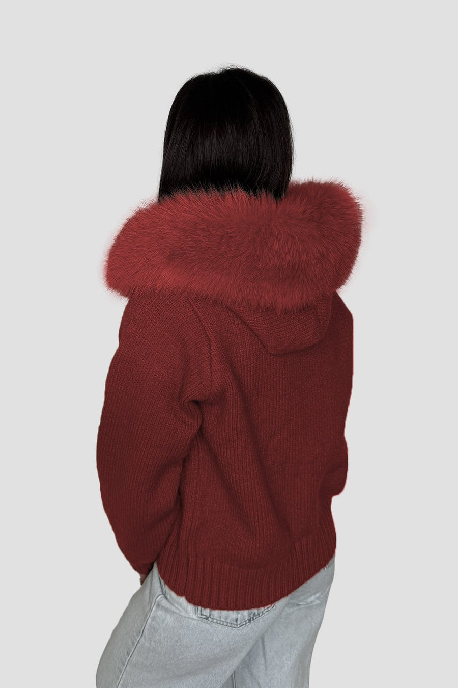 Gilet fourrure femme rouge Héritage fourrure