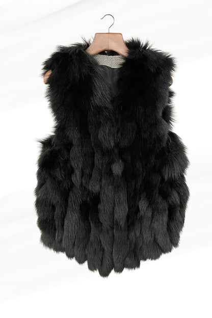 Gilet fourrure femme sans manche Héritage fourrure
