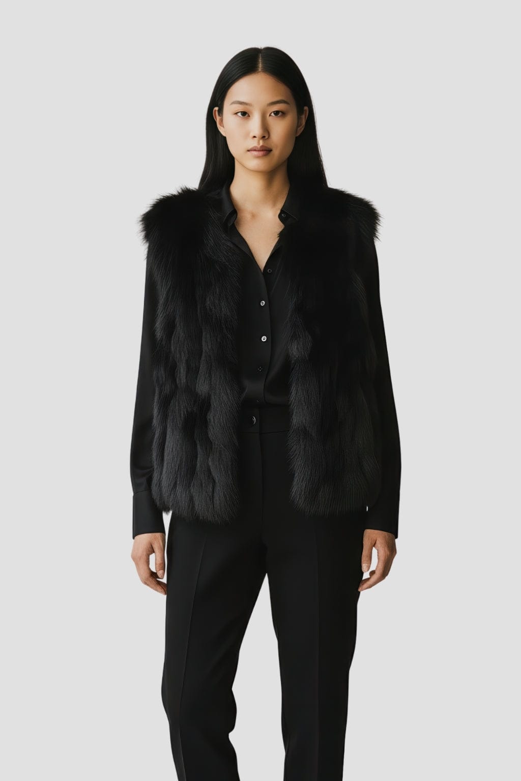 Gilet fourrure femme sans manche Héritage fourrure