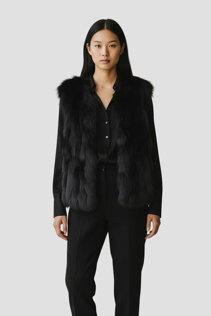 Gilet fourrure femme sans manche Héritage fourrure