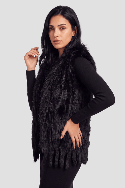 Gilet fourrure femme sans manche Héritage fourrure