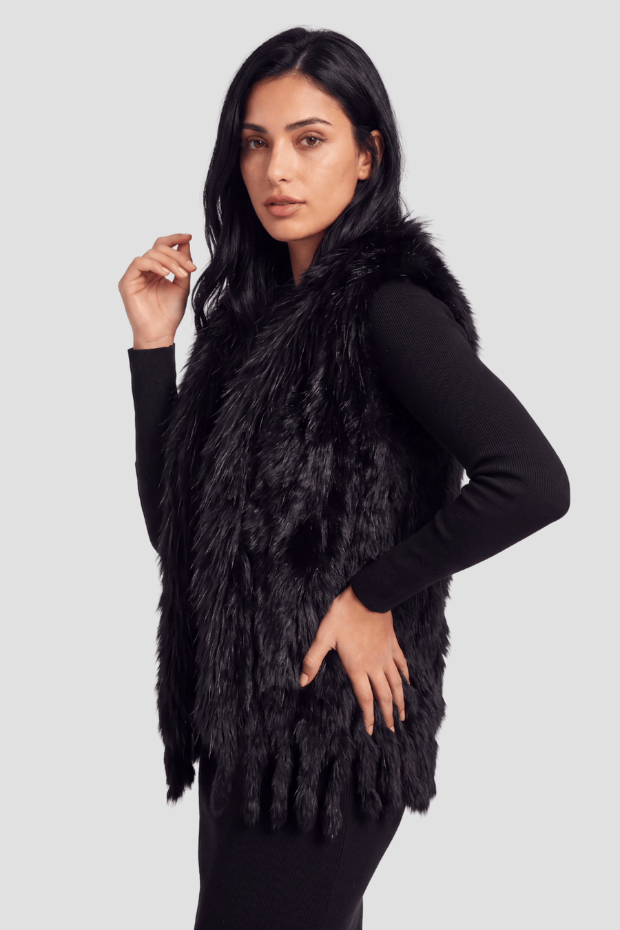 Gilet fourrure femme sans manche Héritage fourrure