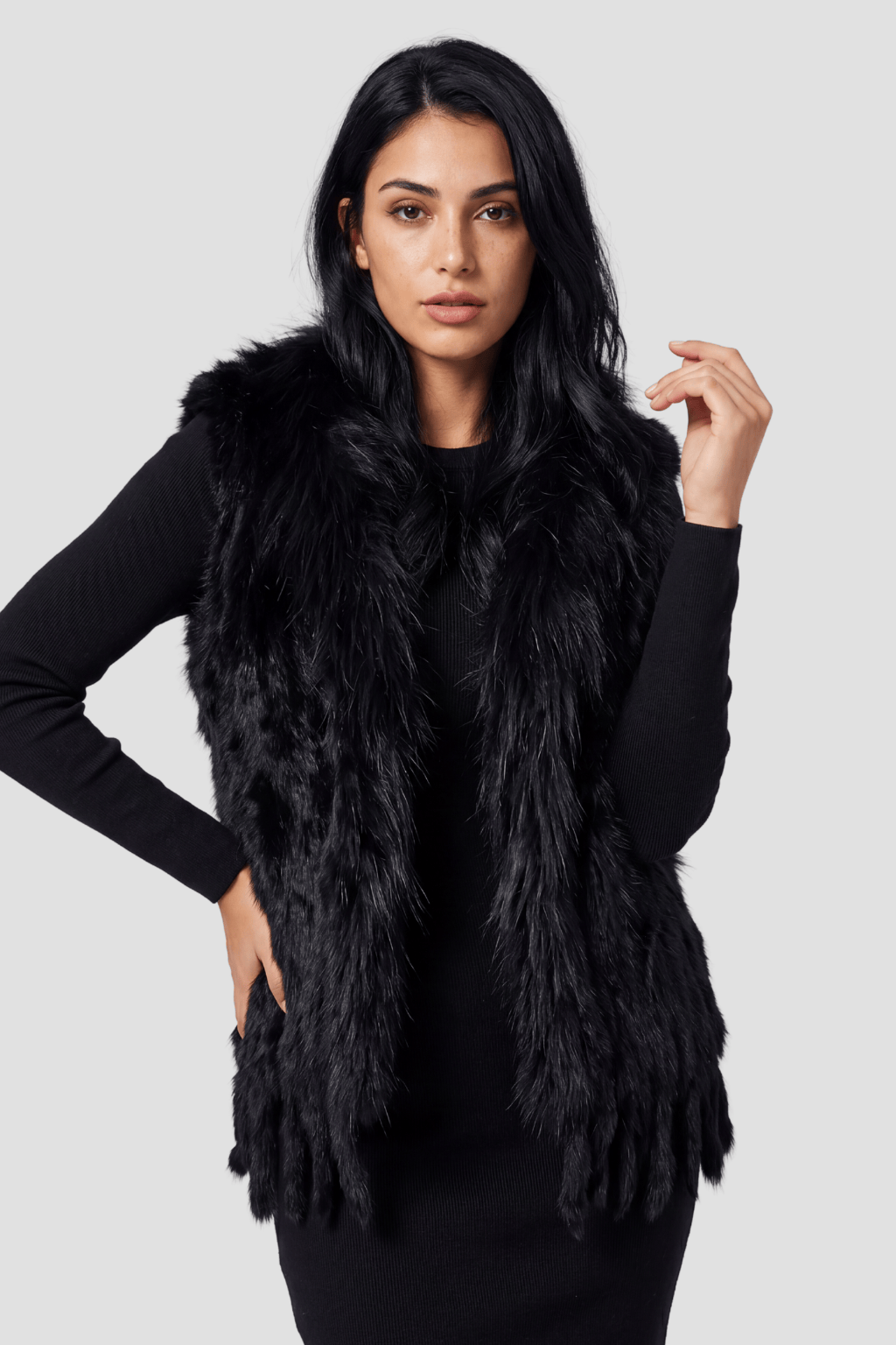Gilet fourrure femme sans manche Héritage fourrure