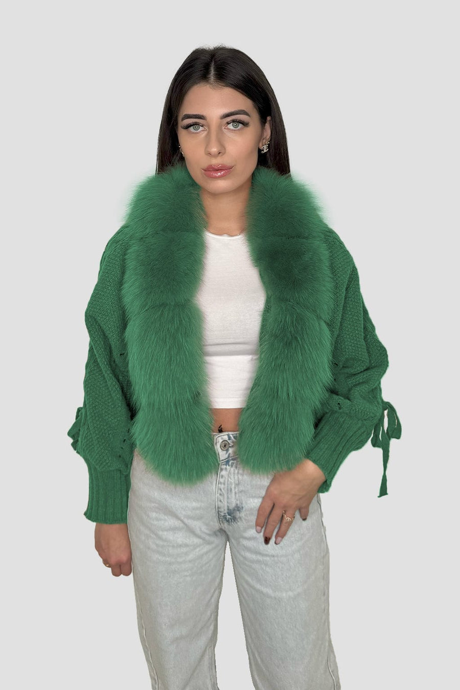 Gilet fourrure femme vert Héritage fourrure