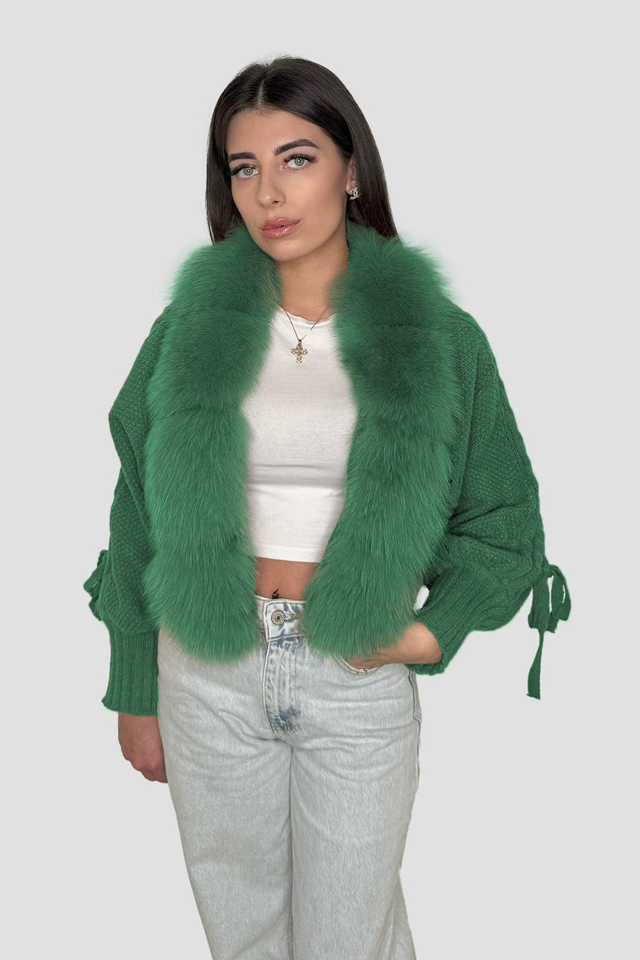 Gilet fourrure femme vert Héritage fourrure