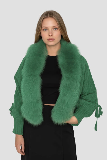 Gilet fourrure femme vert Héritage fourrure