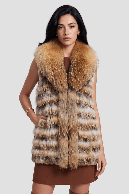 Gilet fourrure intérieur femme Héritage fourrure