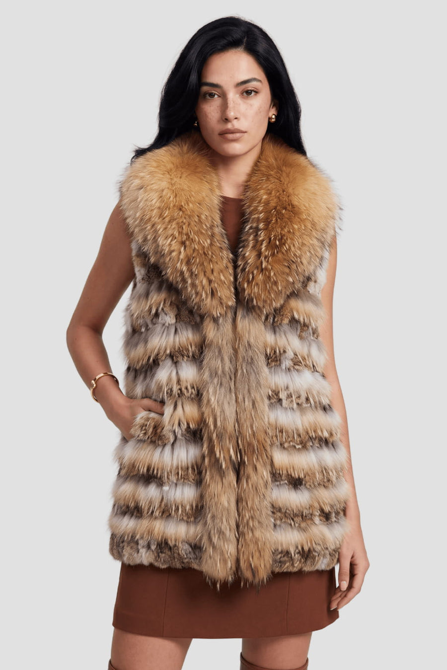 Gilet fourrure intérieur femme Héritage fourrure